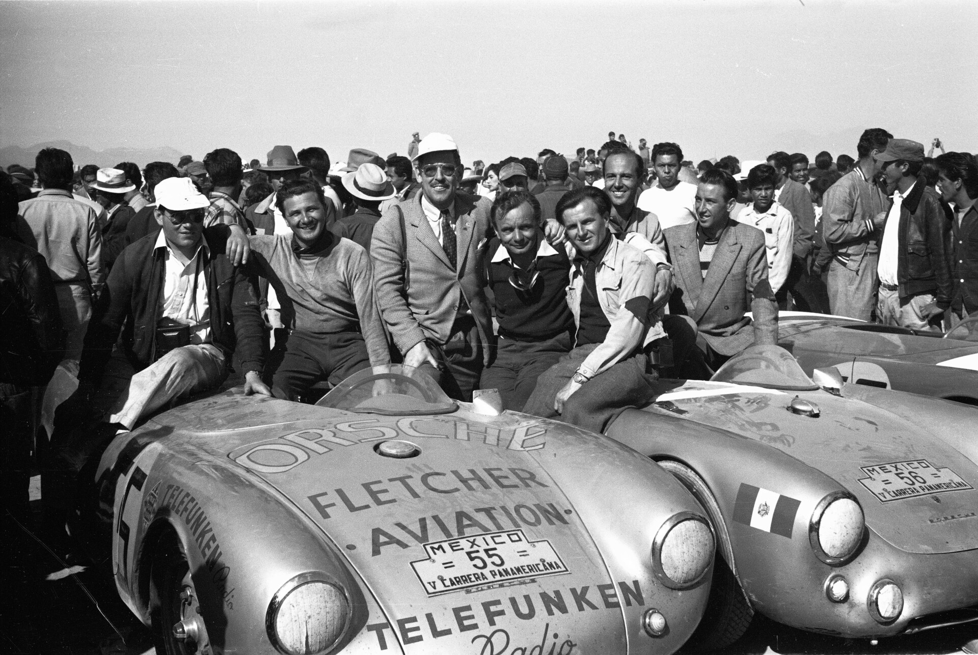 Porsche 550 Spyder Herbert Linge/Hans Herrmann/Huschke von Hanstein/Jaroslav Juhan - Carrera-Panamericana - © Porsche AG